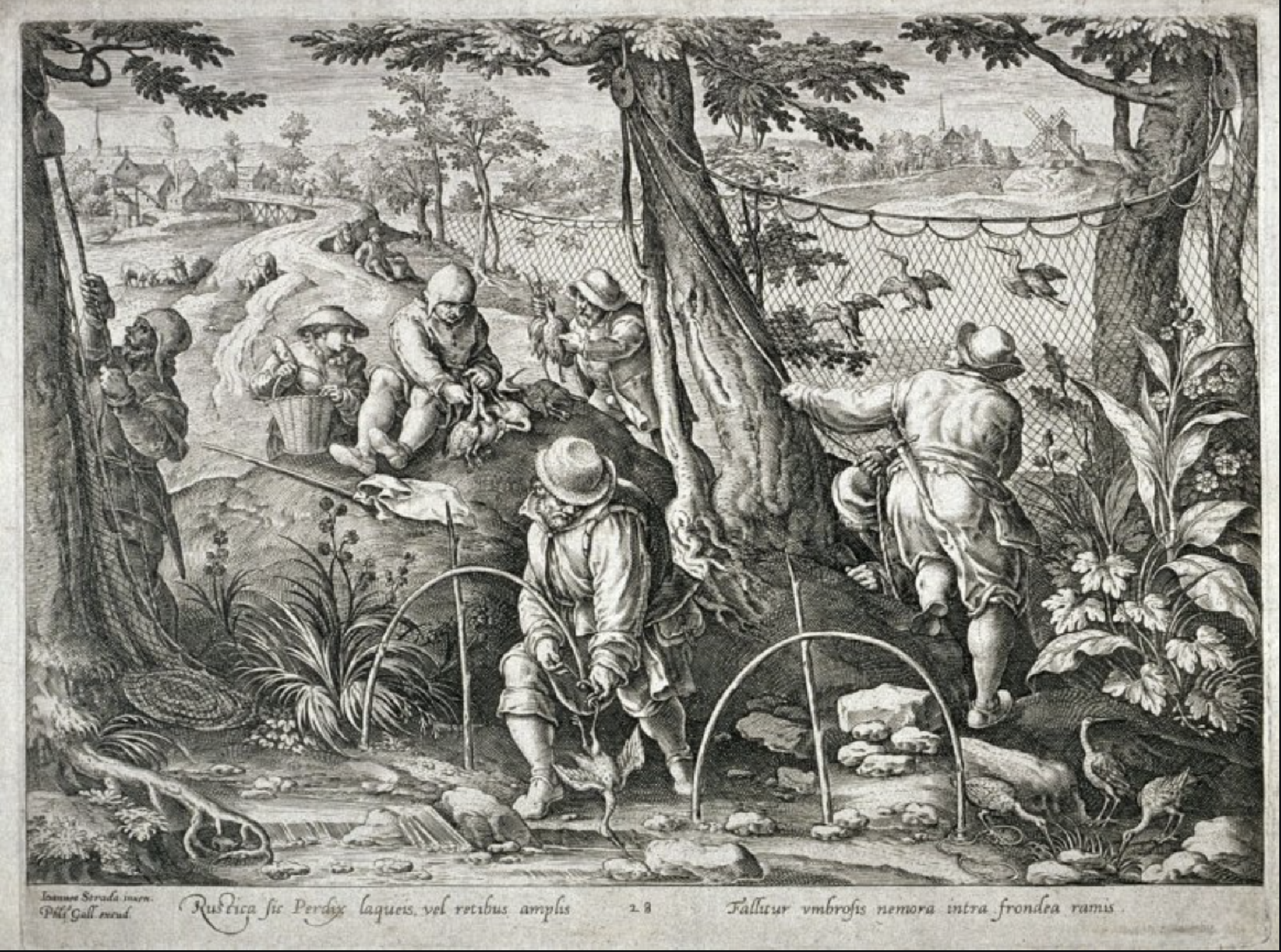 Talavera de la Reina (Tolède) - Grande jarre à décor de scène de chasse aux oiseaux - 1680-1700