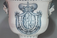 Nevers - Medici garden vase of arms of Dukes of Nevers - Eighteenth century