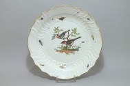 Meissen - Plat en porcelaine à décor d'oiseaux et d'insectes - XVIIIe Siècle