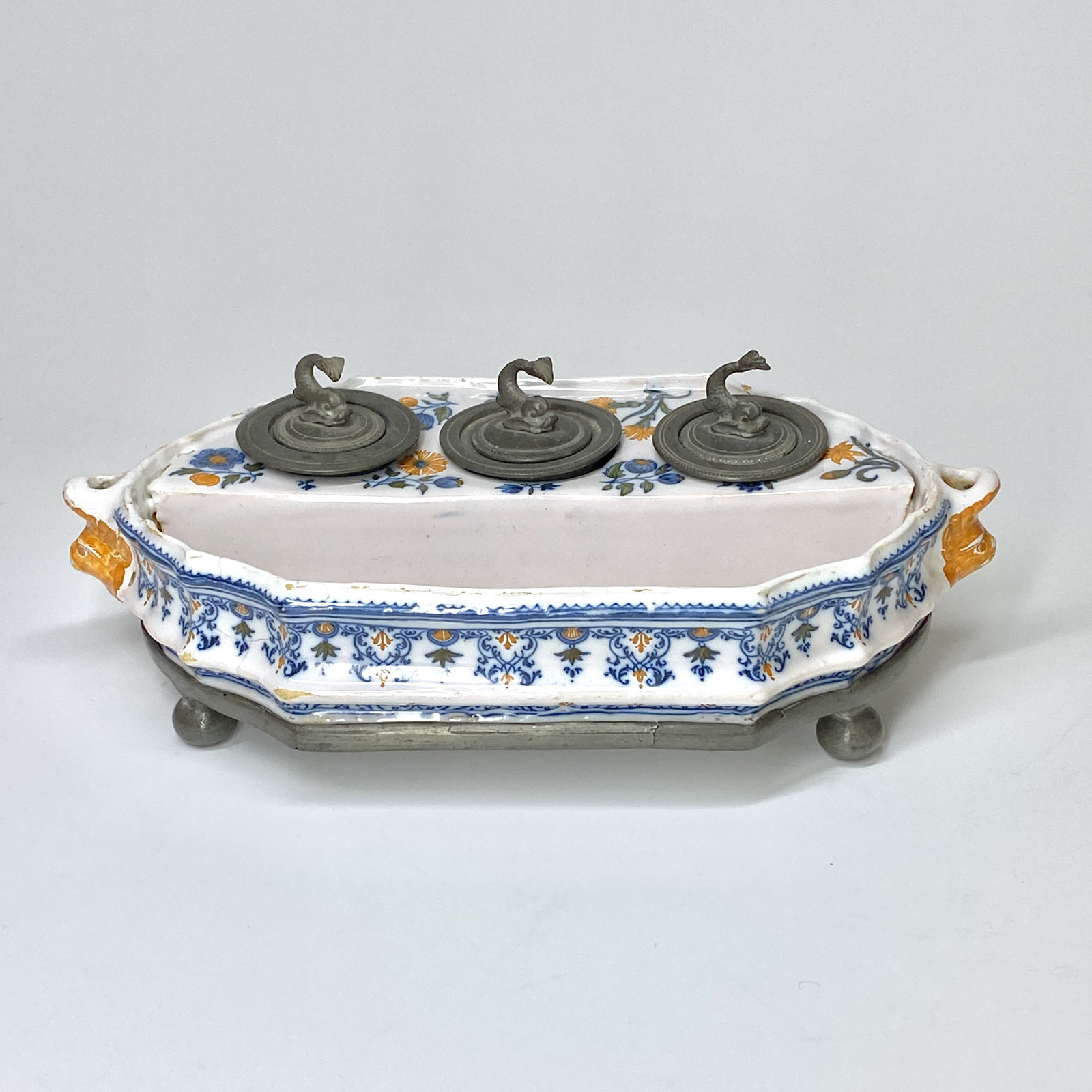 Moustiers - Earthenware writing case - Mid Eighteenth century