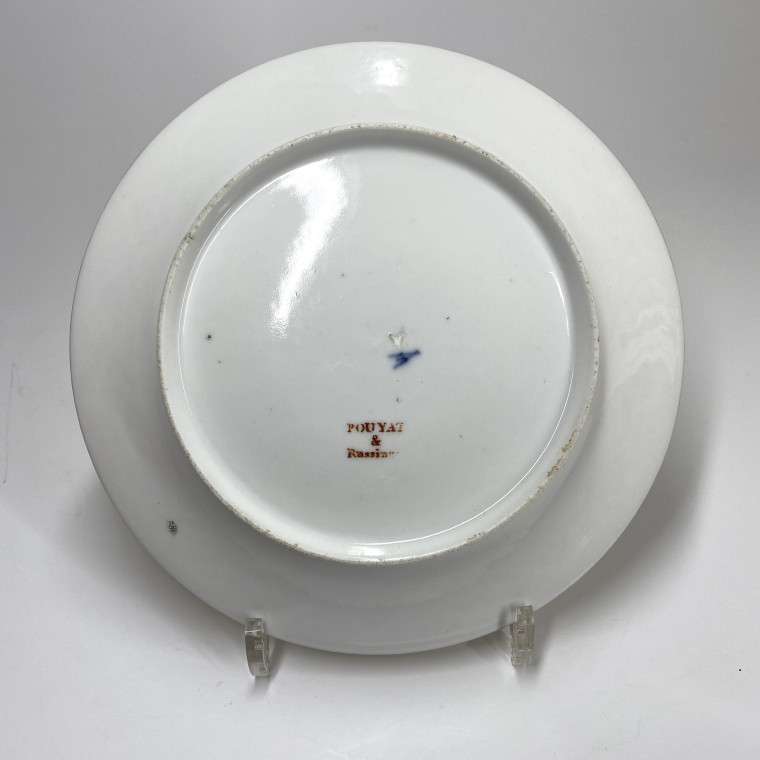 Série de huit assiettes décorées en grisaille - Paris - Pouyat & Russinger - Époque Directoire