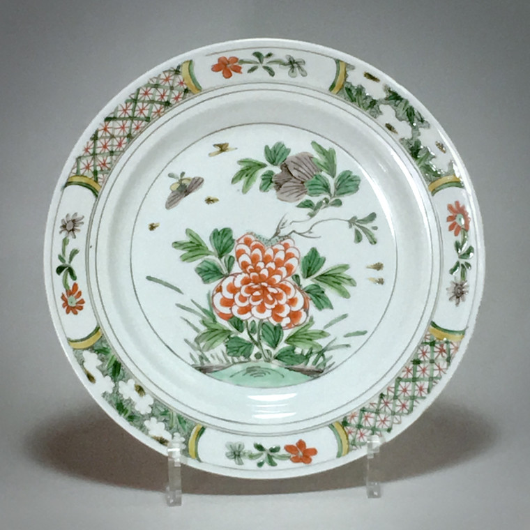 Chne - Assiette en porcelaine de la famille verte - Époque Kanghi