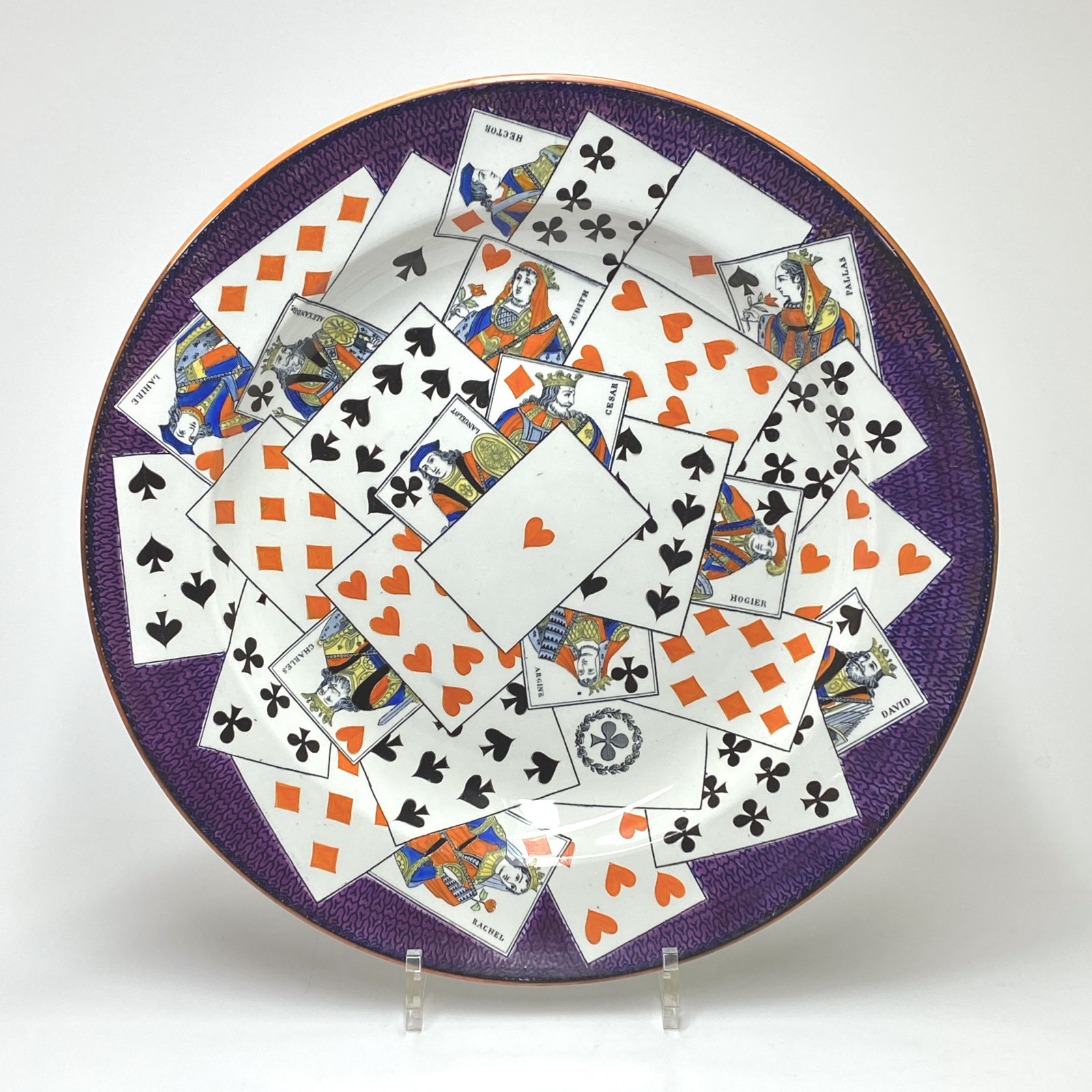 Plat aux cartes à jouer - Creil et Montereau - XIXe siècle