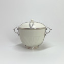 Saint-Cloud - Covered pot mounted in silver - Eighteenth century