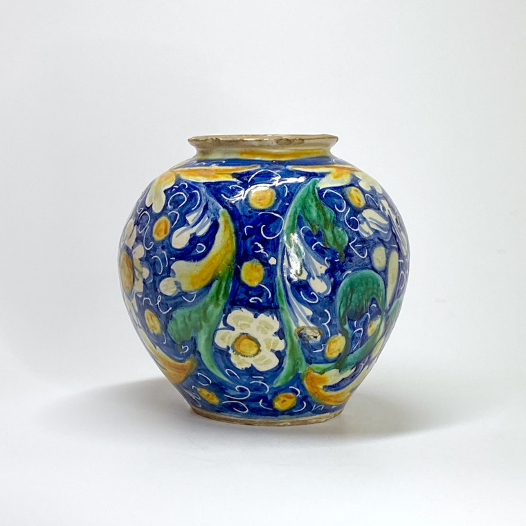 Sicily - Majolica ball vase - Seventeenth century