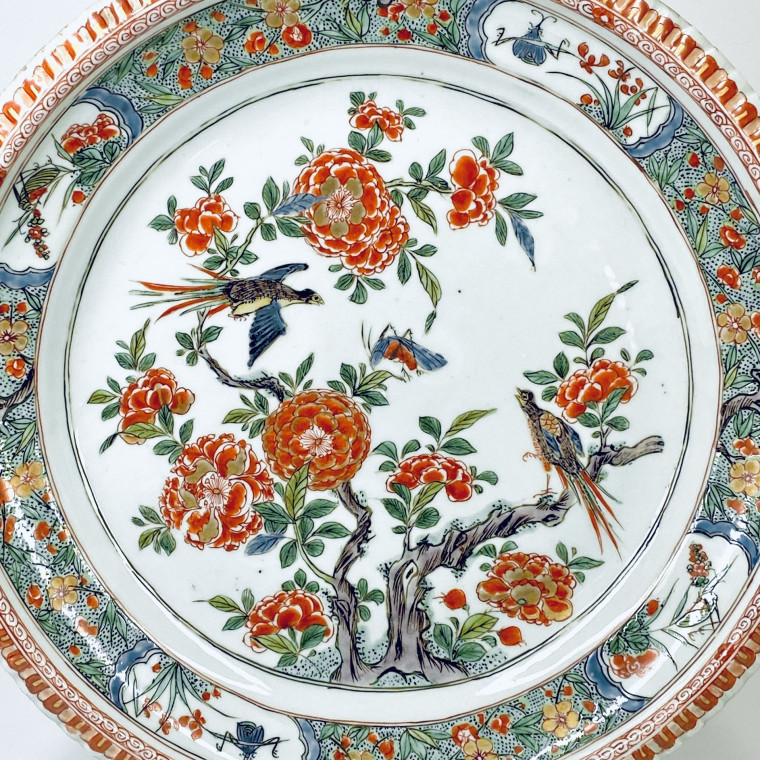Chine - Paire de plats de la famille verte - Époque Kangxi (1662-1722)