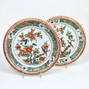 Chine - Paire de plats de la famille verte - Époque Kangxi (1662-1722)
