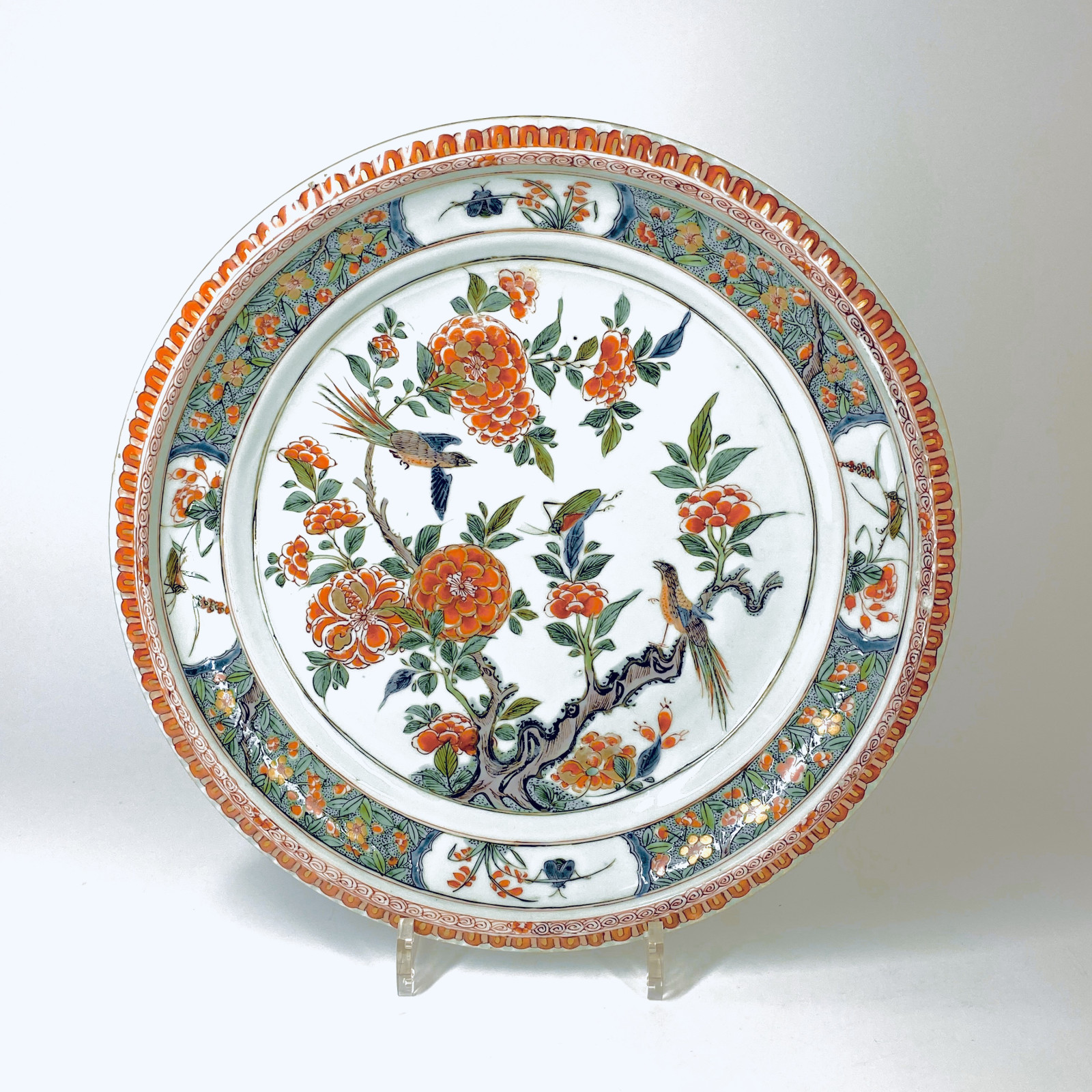 Chine - Paire de plats de la famille verte - Époque Kangxi (1662-1722)