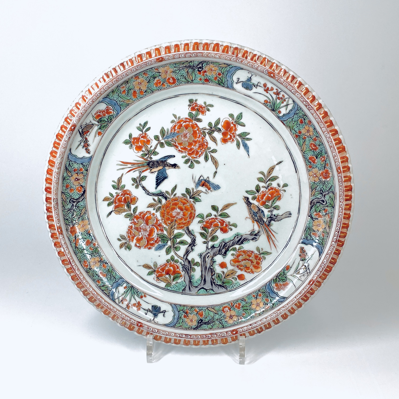 Chine - Paire de plats de la famille verte - Époque Kangxi (1662-1722)