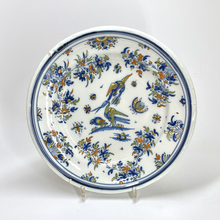 Alcora (Espagne) - Plat aux oiseaux - XVIIIe siècle