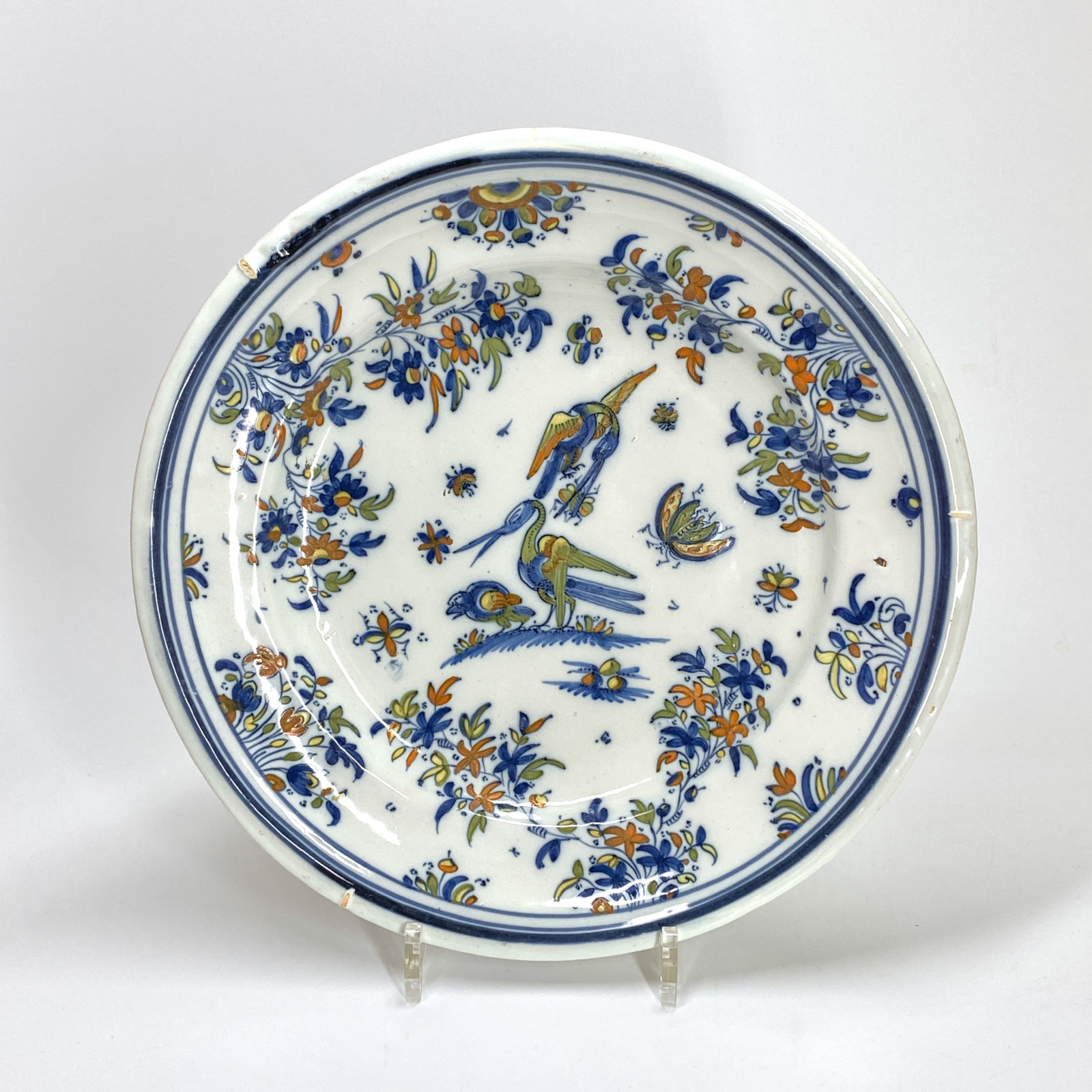 Alcora (Espagne) - Plat aux oiseaux - XVIIIe siècle