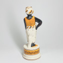 Fine earthenware candlestick depicting a Moor - Nineteenth century