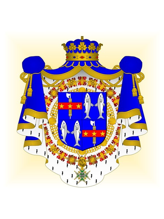 Armes de la famille Mancini Mazarini – Ducs de Nevers - XVIII° siècle