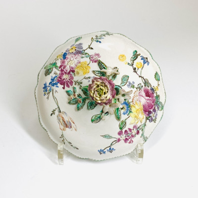 Couvercle en faïence de Marseille - Veuve Perrin - XVIIIe siècle