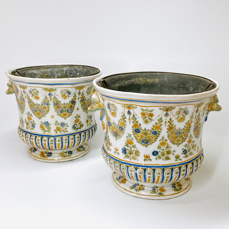 Marseille - Pair of bottle coolers - Eighteenth century