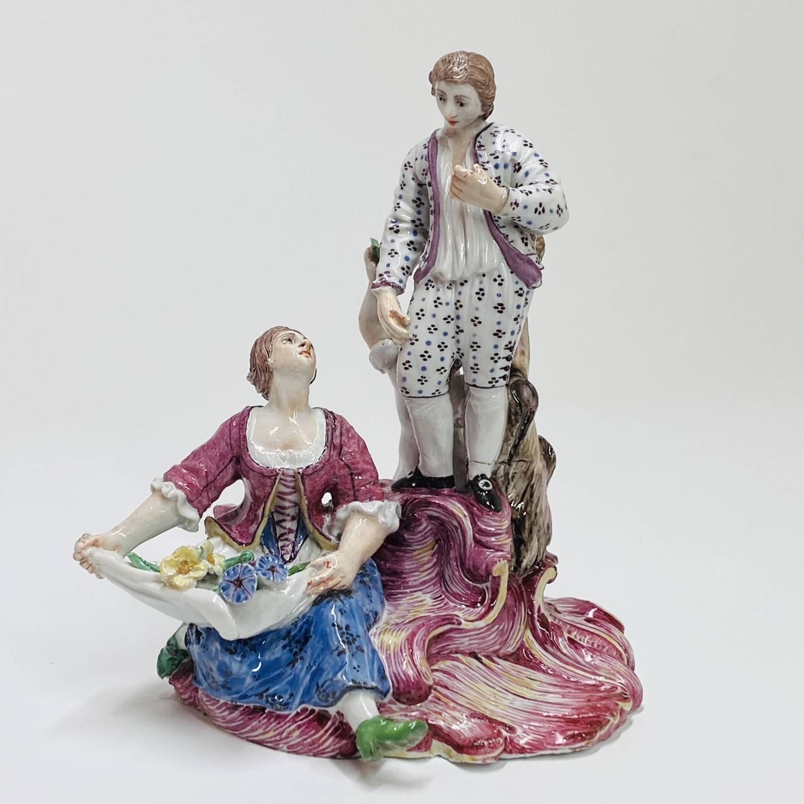 Doccia - Groupe figurant un couple et un enfant - XVIIIe siècle