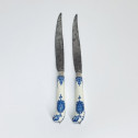 Saint-cloud - Two knives decorated with coats of arms - Beginning of the Eighteenth century.