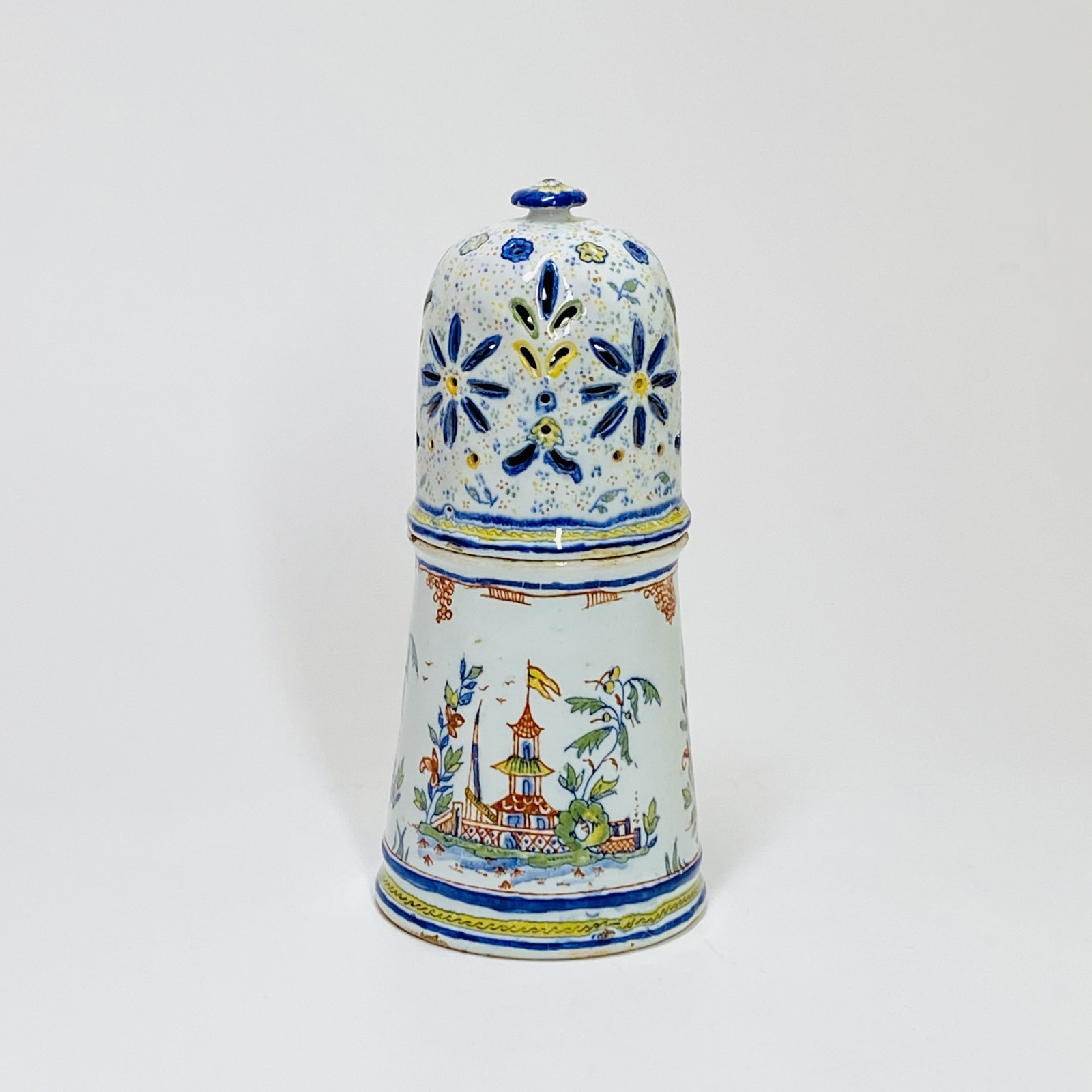 Rouen earthenware sugar caster - Eighteenth century