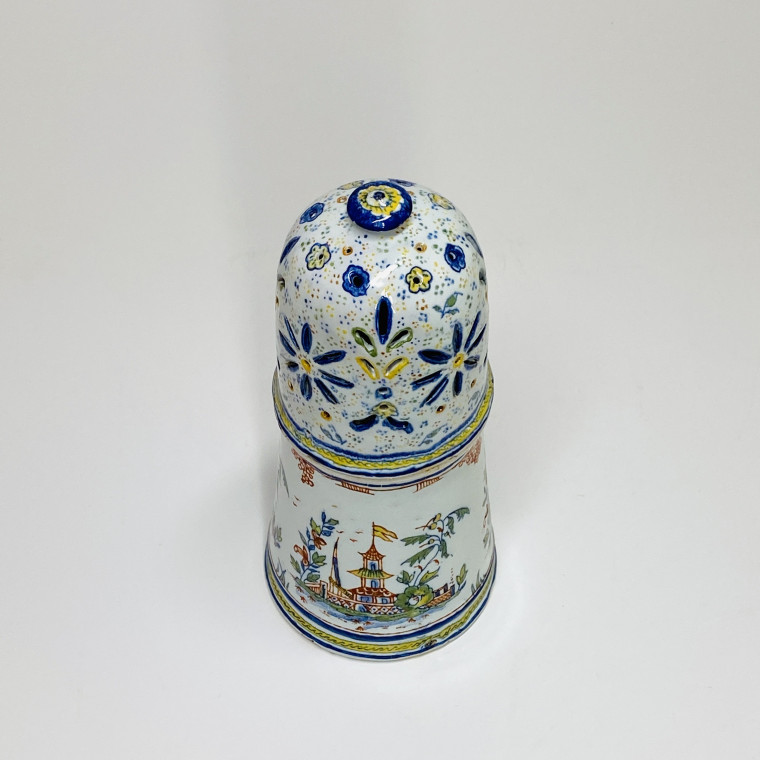 Rouen earthenware sugar caster - Eighteenth century