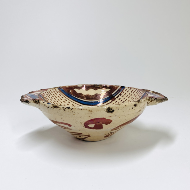 Manisès (Valence) - Hispano-Mauresque - Bowl with ears - Seventeenth century