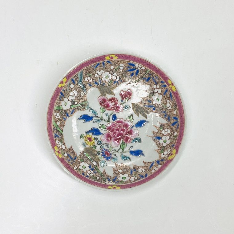 Sorbet et sa soucoupe en porcelaine de chine de la famille rose - Période Qianlong (1735-1796)