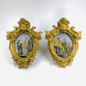 Sienne - Bartholomeo Terchi - Paire de plaques en majolique - Début du XVIIIe siècle
