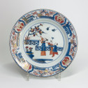 Chine - Assiette à décor de personnages - Epoque Qianlong