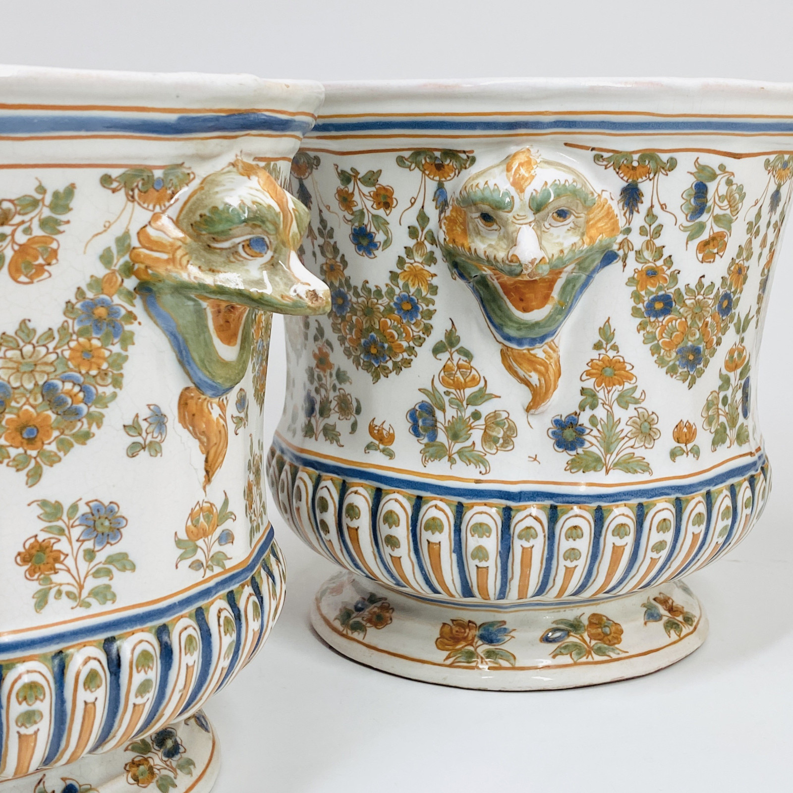 Marseille - Pair of bottle coolers - Eighteenth century