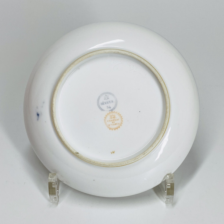 Sèvres - Soucoupe - Château de Saint-Cloud - Epoque Louis-Philippe, 1834