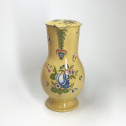 Moustiers - Covered pitcher and its basin with a yellow background - Eighteenth century