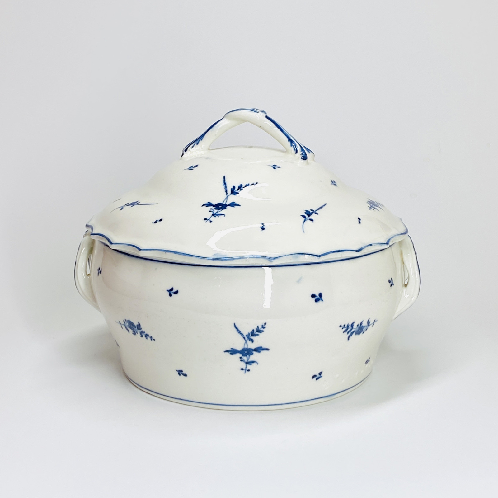 Arras - Terrine in soft porcelain, decoration with the twig - eighteenth century