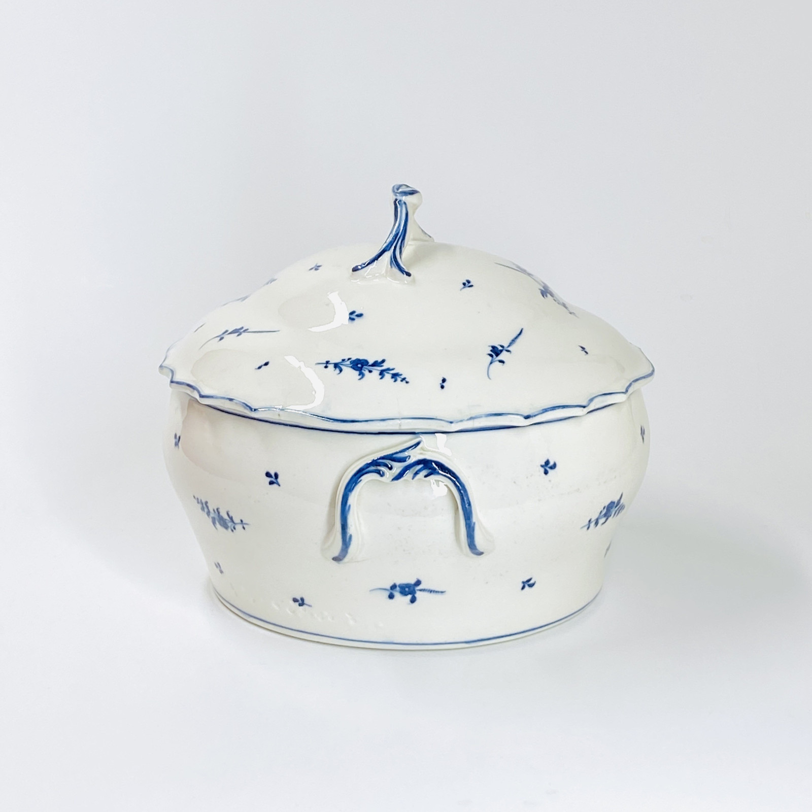 Arras - Terrine in soft porcelain, decoration with the twig - eighteenth century