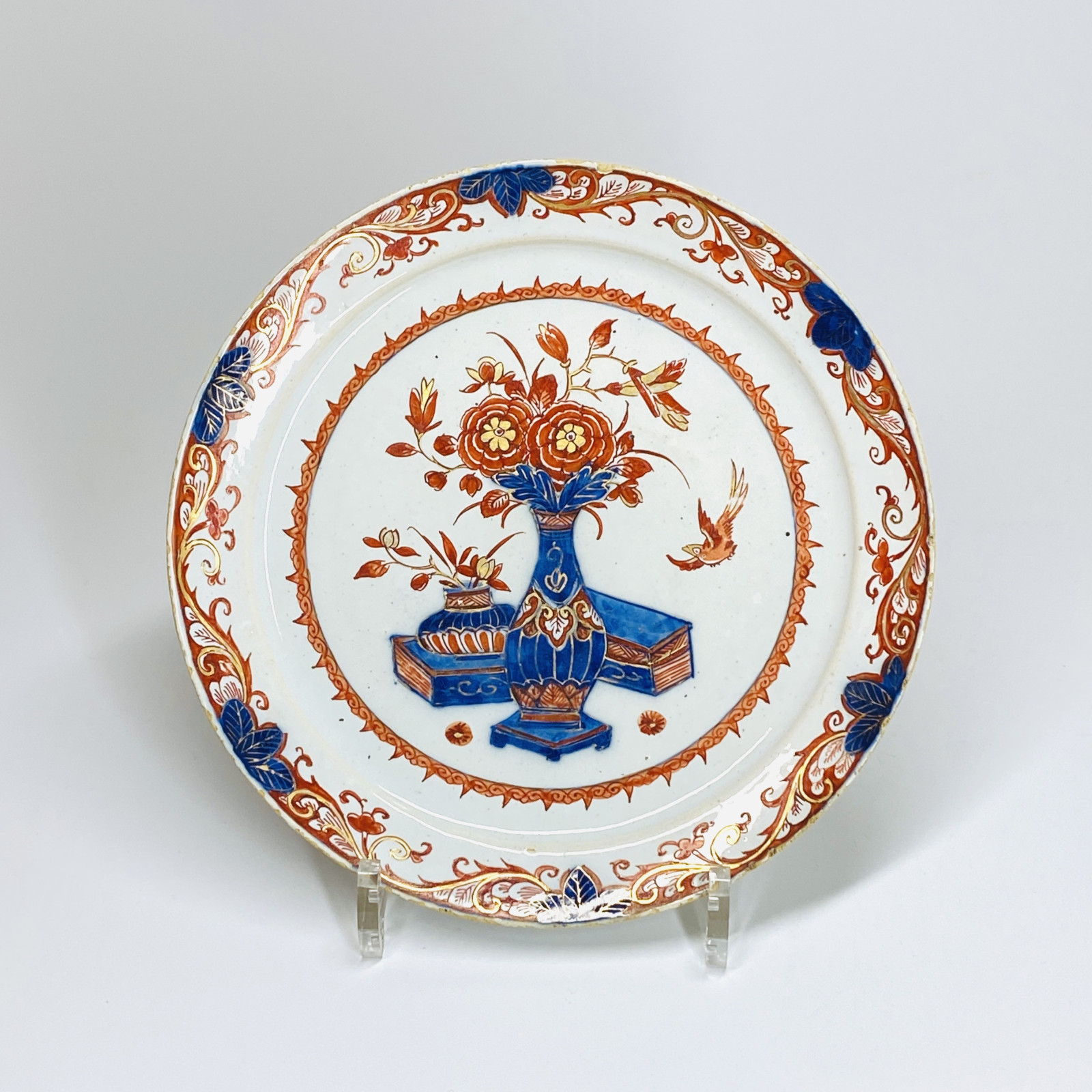 Delft - Assiette dit " Delft doré " - Début du XVIIIe siècle