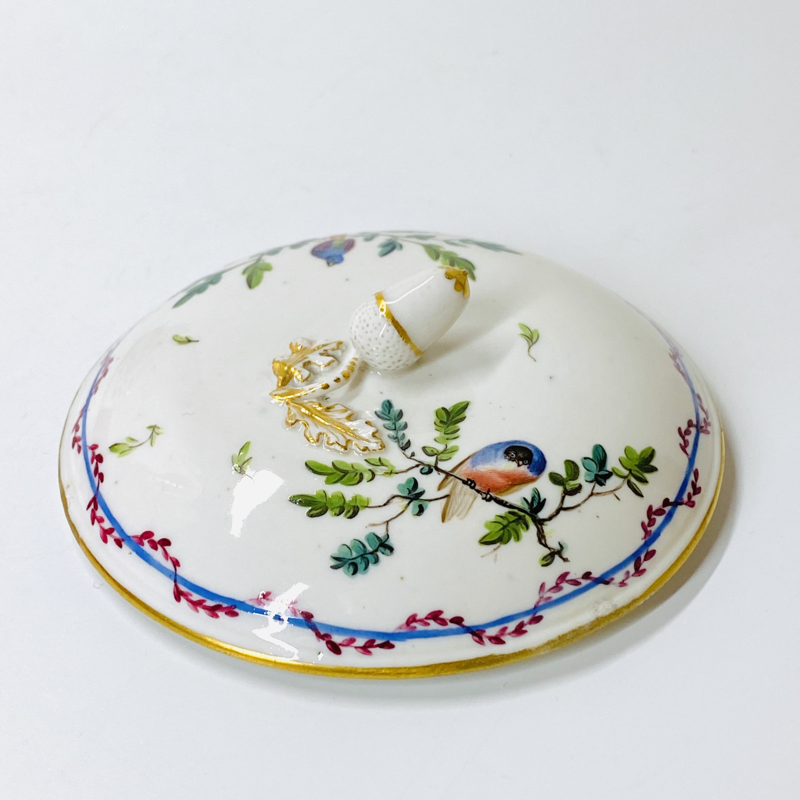 Loosdrecht - Sugar pot decorated with an owl - Eighteenth century