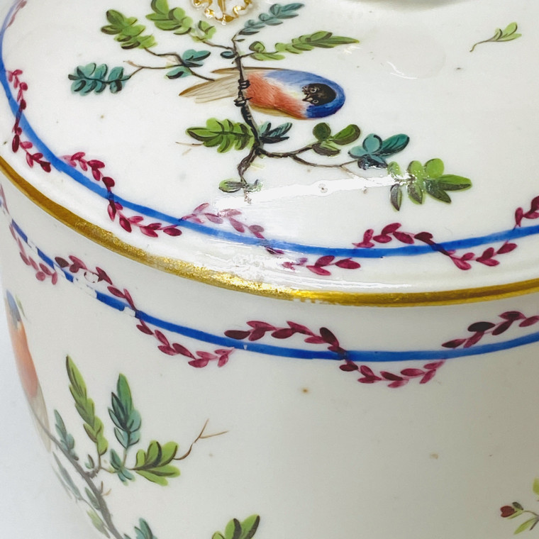 Loosdrecht - Sugar pot decorated with an owl - Eighteenth century