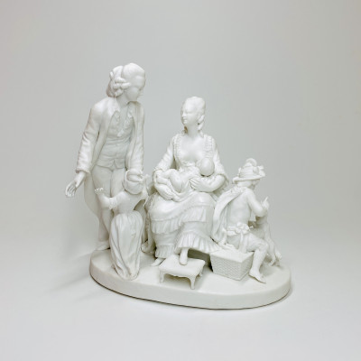 Paris - Groupe en biscuit «La famille» - Manufacture de Locré-Russinger - Vers 1780