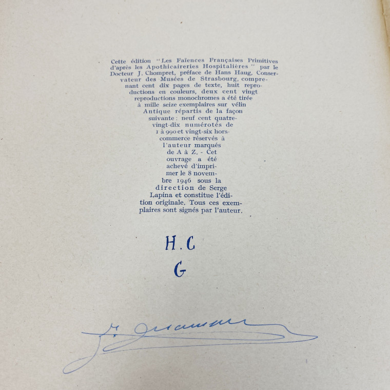 Chompret - Les faïences françaises primitives - 1946