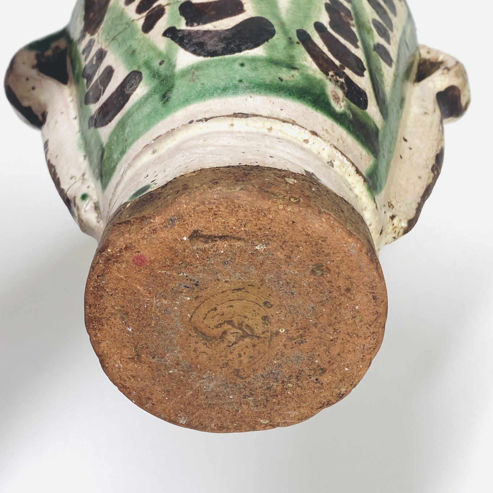 Teruel (Aragon - Espagne) Deux mortiers à décor vert et manganèse - XVIIe siècle