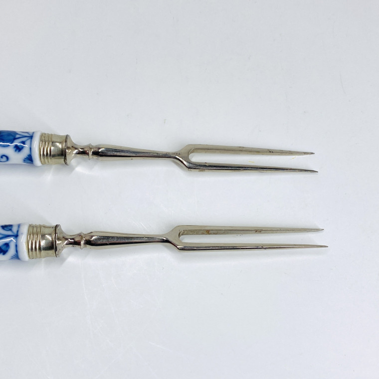 Meissen - Two forks with two prongs - Eighteenth century