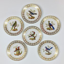 Paris (Nast) - Six assiettes en porcelaine à décor d'oiseaux - Début du XIXe siècle