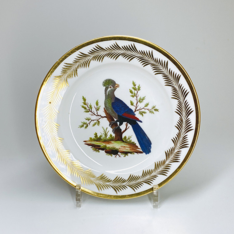 Paris (Nast) - Six assiettes en porcelaine à décor d'oiseaux - Début du XIXe siècle