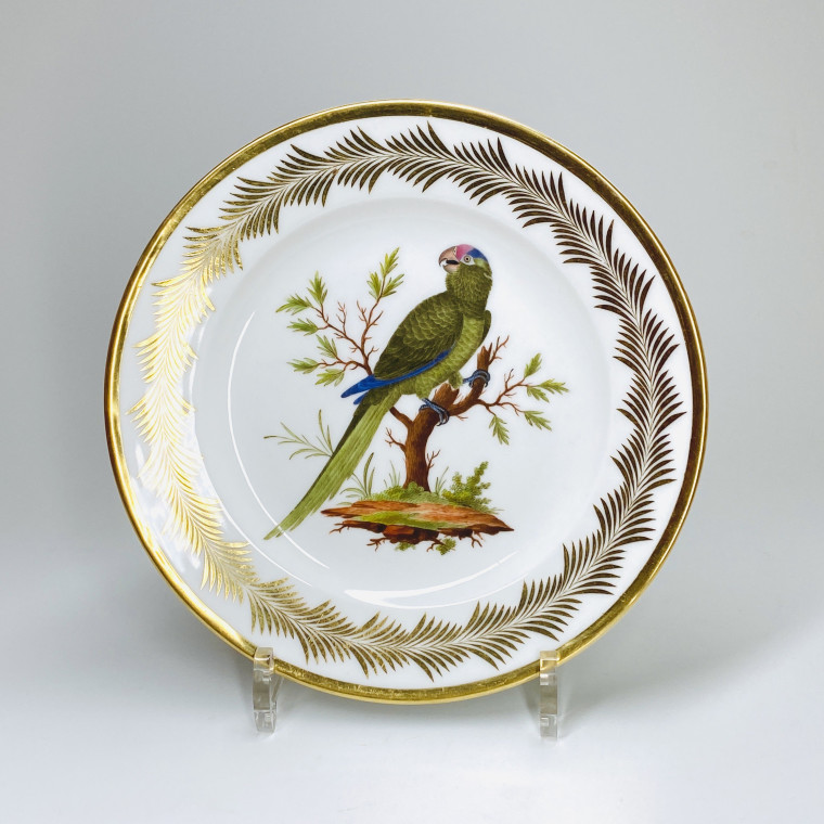 Paris (Nast) - Six assiettes en porcelaine à décor d'oiseaux - Début du XIXe siècle