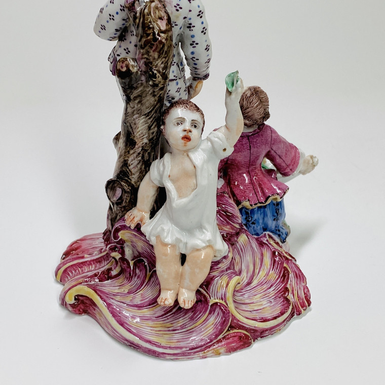 Doccia - Groupe figurant un couple et un enfant - XVIIIe siècle