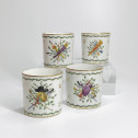 Paris - Four cups and saucers decorated with trophies - Late Eighteenth century