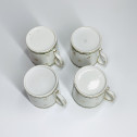 Paris - Four cups and saucers decorated with trophies - Late Eighteenth century