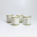 Paris - Four cups and saucers decorated with trophies - Late Eighteenth century