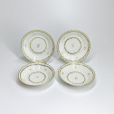 Paris - Four cups and saucers decorated with trophies - Late Eighteenth century