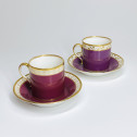 Paris (Nast) - Deux tasses à fond de couleur - début du XIXe siècle