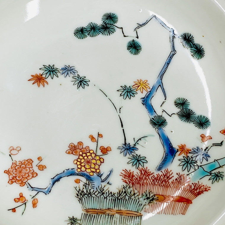 Japan - Small porcelain plate with Kakiemon decoration - Circa 1700
