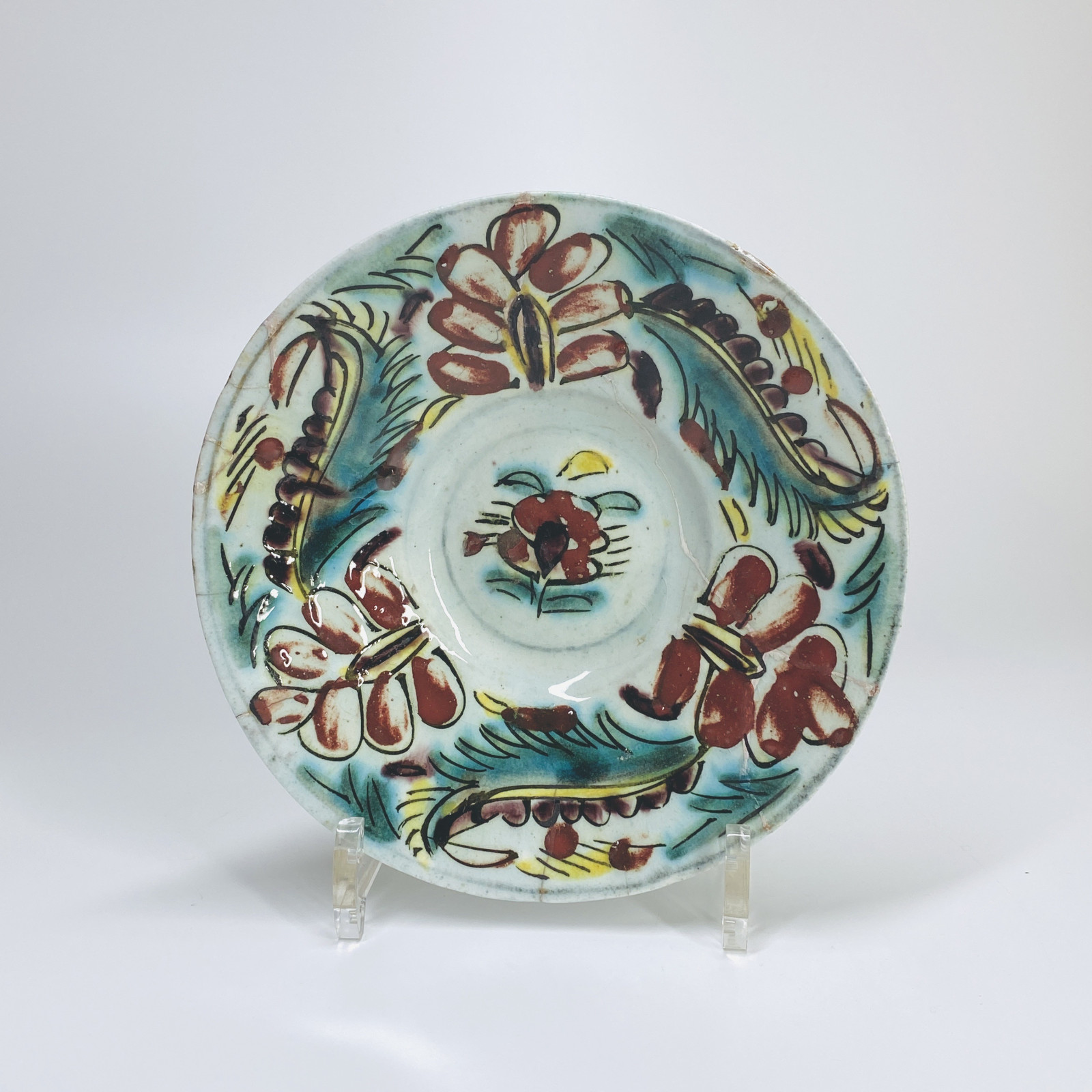 Kutahya (Turquie ottomane) - Un bol et deux coupelles  - XVIIIe siècle